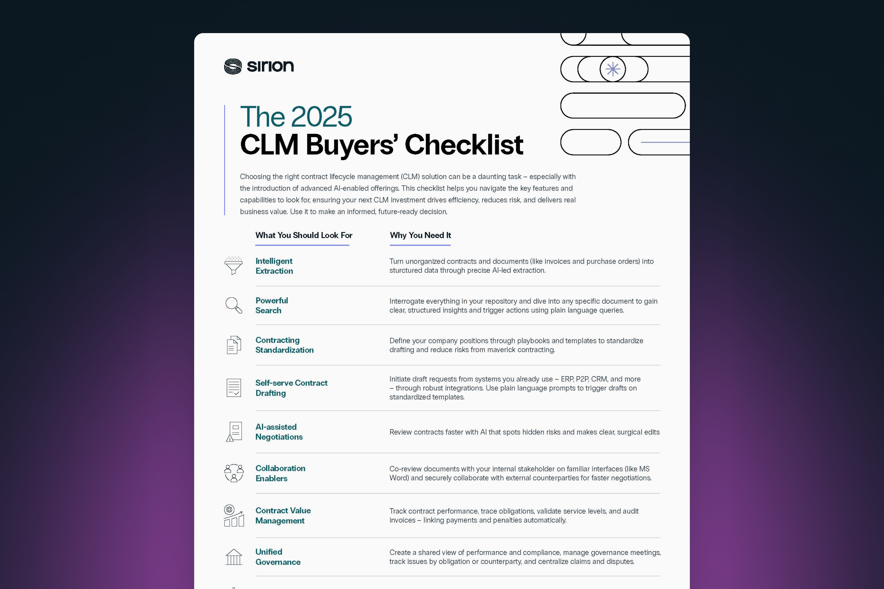 2025 CLM Buyers' Checklist