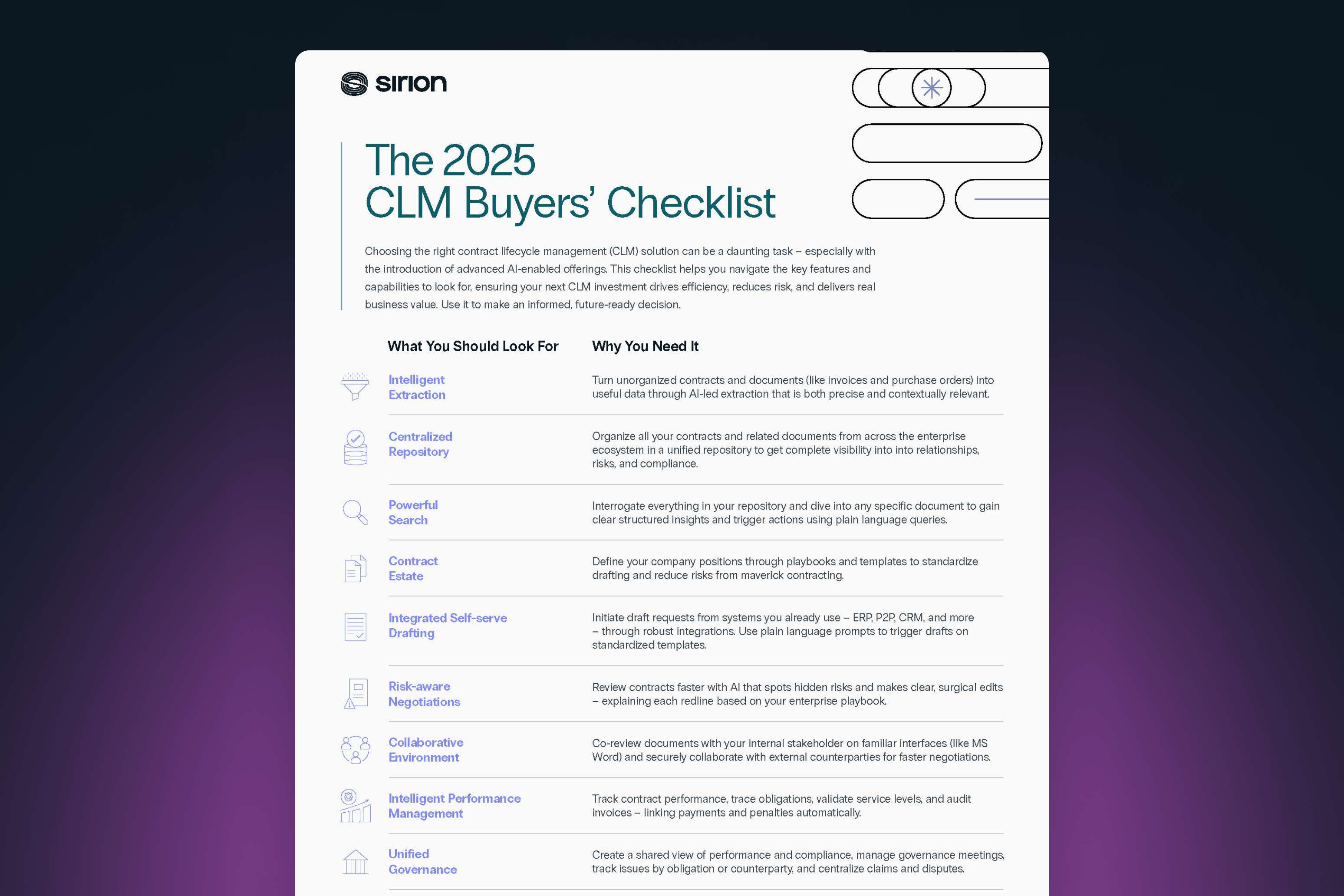 2025 CLM Buyers' Checklist